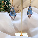 Handmade Floral Resin Earrings - Twilight Petal Dangle Earrings