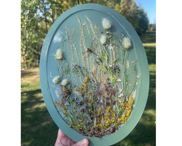 Botanical Wall Art - Whispering Meadows #1 Handmade Resin Wall Art