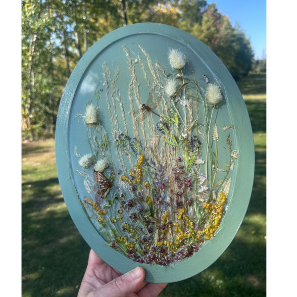 Botanical Wall Art - Whispering Meadows #1 Handmade Resin Wall Art