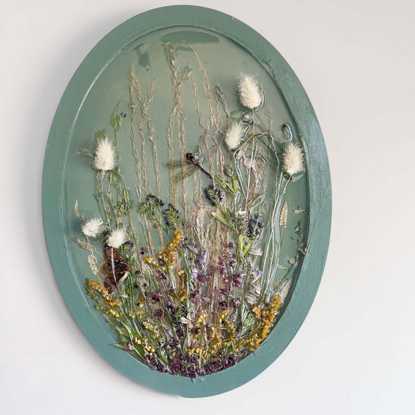 Botanical Wall Art - Whispering Meadows #1 Handmade Resin Wall Art