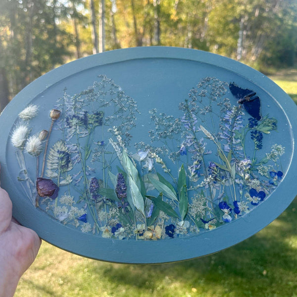 Botanical Wall Art - Whispering Meadows #2 Handmade Resin Wall Art