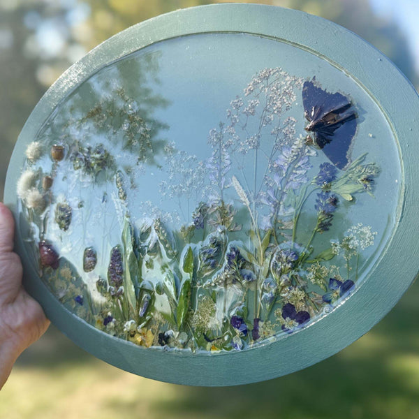 Botanical Wall Art - Whispering Meadows #2 Handmade Resin Wall Art