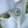 Enchanted Dragonfly Garden Earrings - Handmade Pressed Flower Earrings