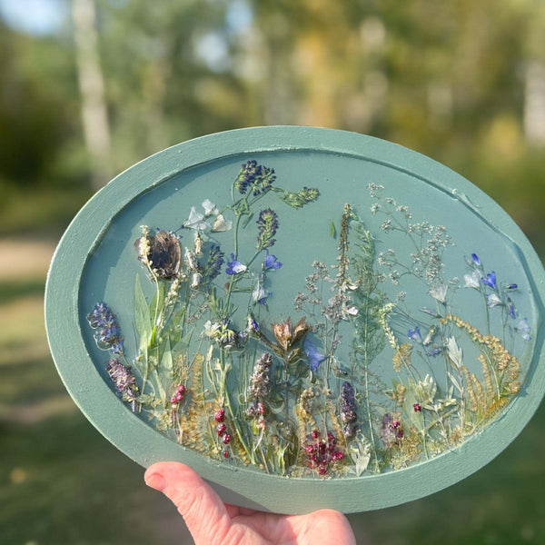 Botanical Wall Art - Whispering Meadows #3 Handmade Resin Wall Art