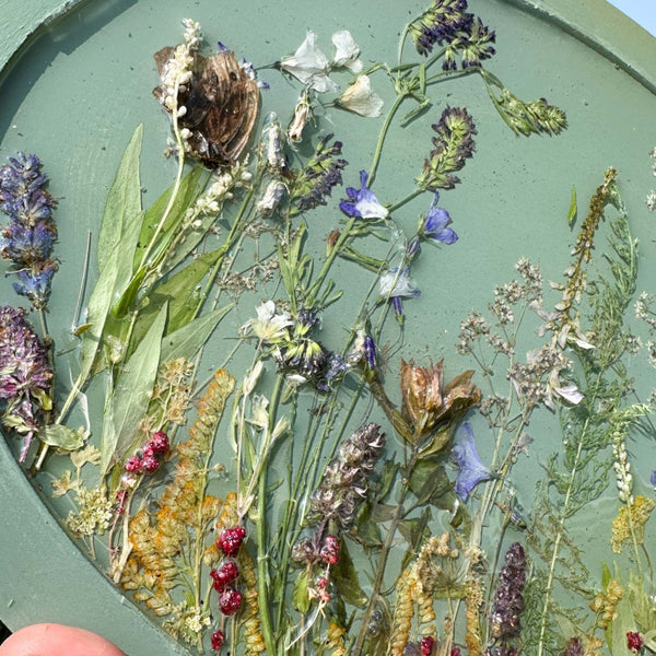 Botanical Wall Art - Whispering Meadows #3 Handmade Resin Wall Art