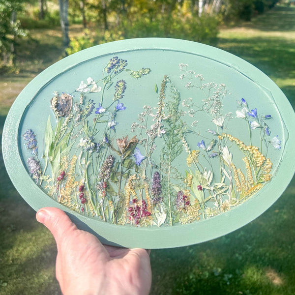 Botanical Wall Art - Whispering Meadows #3 Handmade Resin Wall Art