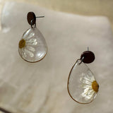 Daisy Dreams - Handmade Pressed Daisy Flower Resin Earrings