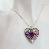 Whispering Hearts  – Handmade Botanical Resin Butterfly Necklace