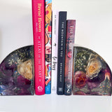 Rose Garden Twighlight Resin Bookends - Handmade Rose Home Decor