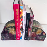 Rose Garden Twighlight Resin Bookends - Handmade Rose Home Decor