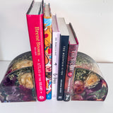 Rose Garden Twighlight Resin Bookends - Handmade Rose Home Decor