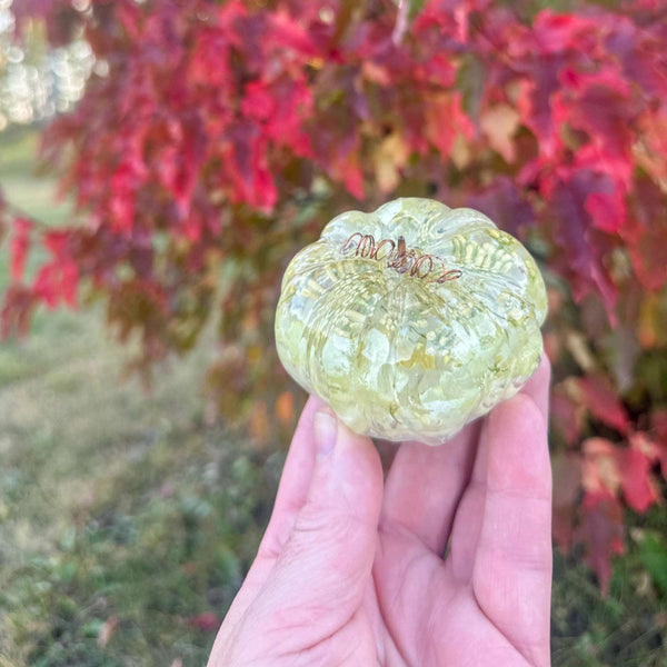 Pumpkin Patch - Handmade Botanical Resin Pumpkins with Copper Stems