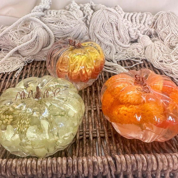 Pumpkin Patch - Handmade Botanical Resin Pumpkins with Copper Stems