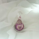 Straw Flower Enchanted Bloom Resin Bird Handmade Amethyst Gemstones