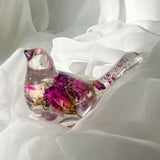 Rose Garden Resin Birds - Enchanted Floral Art with Amethyst Gemstones