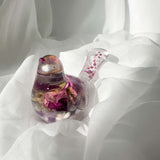 Rose Garden Resin Birds - Enchanted Floral Art with Amethyst Gemstones