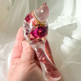 Rose Garden Resin Birds - Enchanted Floral Art with Amethyst Gemstones