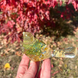 Maple Leaf Crystal Songbirds: Handmade Resin Art Rhinestone Bird Decor