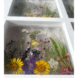 Enchanting Garden Window -Handmade Real Pressed Flower Window