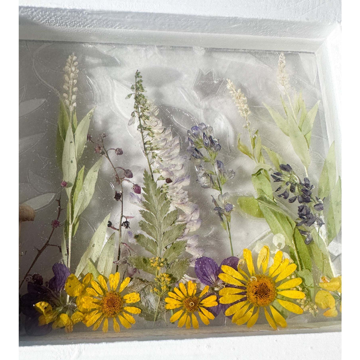 Enchanting Garden Window -Handmade Real Pressed Flower Window
