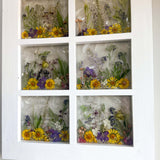 Enchanting Garden Window -Handmade Real Pressed Flower Window