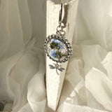 Forget-Me-Not Silver Bookmarks Handmade with Real Flowers & Charms