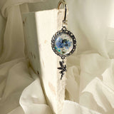 Forget-Me-Not Silver Bookmarks Handmade with Real Flowers & Charms