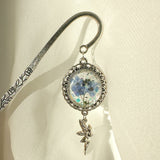 Forget-Me-Not Silver Bookmarks Handmade with Real Flowers & Charms