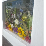Enchanting Garden Window -Handmade Real Pressed Flower Window