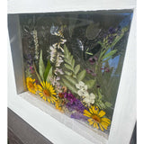 Enchanting Garden Window -Handmade Real Pressed Flower Window