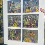 Woodland Wonder Window -Handmade Enchanted Forest Mushrom & Botanicals