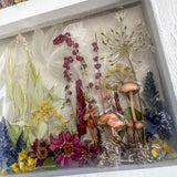 Woodland Wonder Window -Handmade Enchanted Forest Mushrom & Botanicals