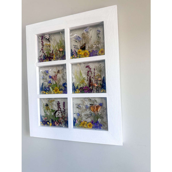 Woodland Wonder Window -Handmade Enchanted Forest Mushrom & Botanicals