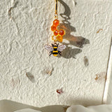 Honey Bee Bookmarks Handmade Honeycomb Dripping Honey & Bee Charm