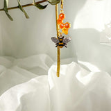 Honey Bee Bookmarks Handmade Honeycomb Dripping Honey & Bee Charm