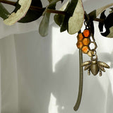 Honey Bee Bookmarks - Handmade Dripping Honey Comb Bee Charming