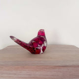 Berry Songbird - Handmade Unique Red Berry Resin Bird Decor