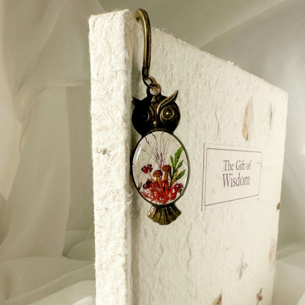 Enchanted Owl Bookmark - Handmade With Real Botanicals set in Resin