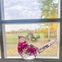 Strawflower Enchanted Bloom Fluorite Gemstone Handmade Resin Bird