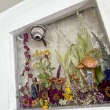 Woodland Wonder Window -Handmade Enchanted Forest Mushrom & Botanicals