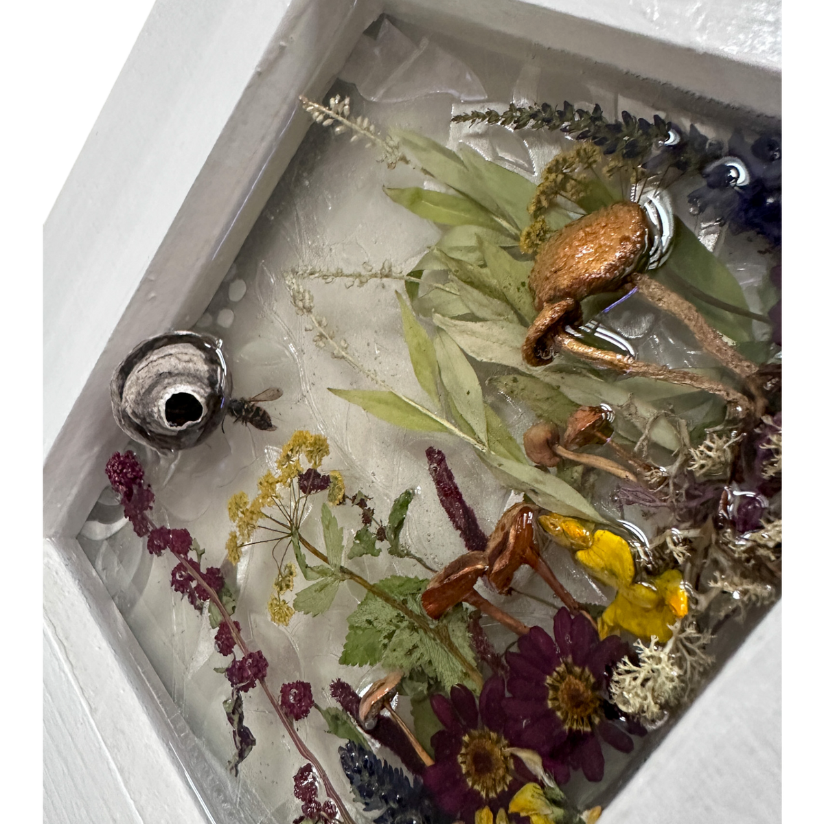 Woodland Wonder Window -Handmade Enchanted Forest Mushrom & Botanicals