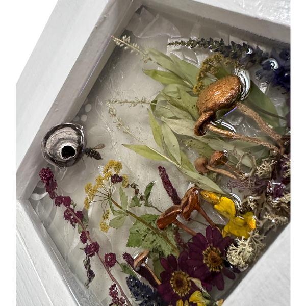 Woodland Wonder Window -Handmade Enchanted Forest Mushrom & Botanicals
