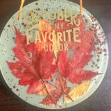 October Glow Maple Leaf Resin Wall Art - Handmade with Maple Leafs