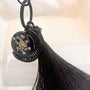 Moon Wish Bagcharm/Keychain - Handmade Rotating Moon Wish & Flowers