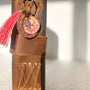 Moonlight Wishes Keychain – Rose Gold Floral & Dandelion Wish Charm