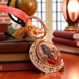 Moonlight Wishes Keychain – Rose Gold Floral & Dandelion Wish Charm