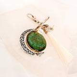 Moon Wish Rotating Keychain/Bagcharm - Tree of Life & Emerald Wishes