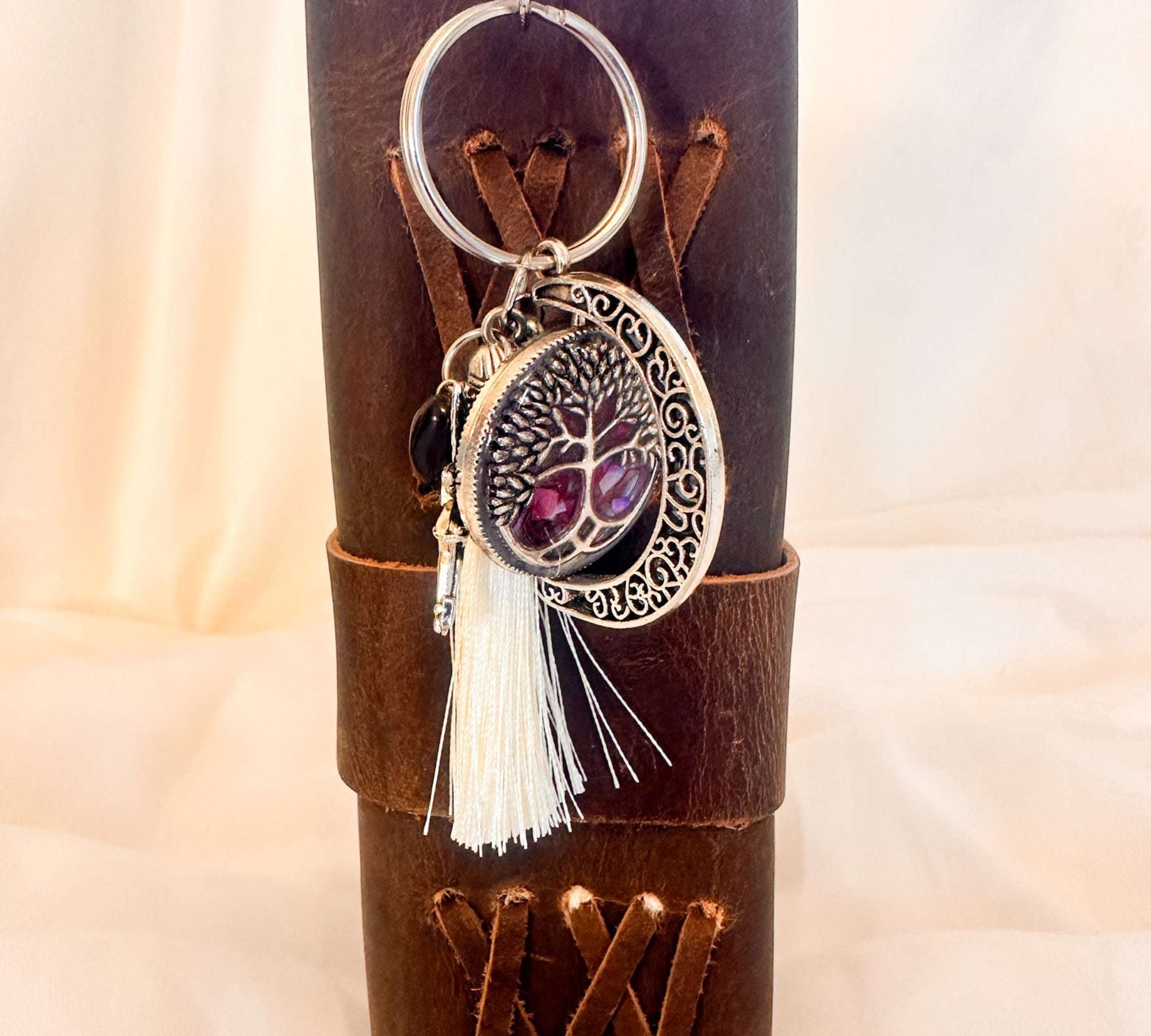 小物 SEED KEYRING&MIRROR PENDANT/ TODAYFUL Moon Wish Rotating Keychain/Bagcharm - Tree of Life & Emerald