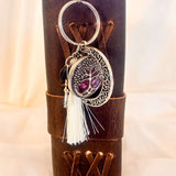 Moon Wish Rotating Keychain/Bagcharm - Tree of Life & Emerald Wishes