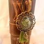 Lucky Clover Antique Bag Charm/Keychain-Handmade Real Four Leaf Clover